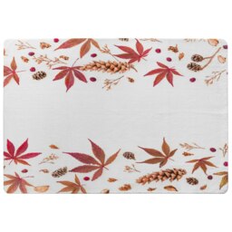 Autumn Leaves Half Border (Rug) Orange L