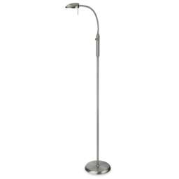 Milan LED 1 Light Floor Lamp Brushed Steel