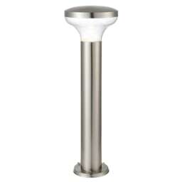 Roko Outdoor Coastal Bollard Light, Marine Grade Brushed Stainless Steel IP44, GU10