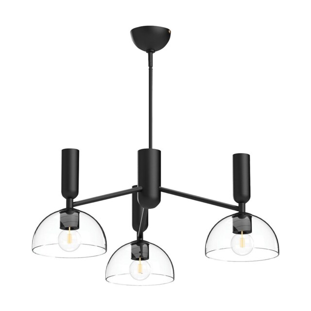 Alora Mood Jude Multi Arm Pendant Ceiling Light Contemporary Matt Black 3x E27