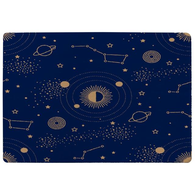 Magic Night Sky Map Designer Rug Multi