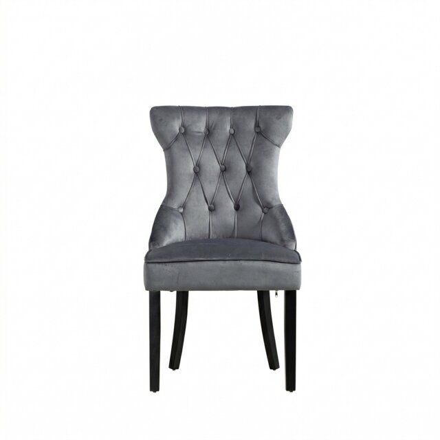 Genola Velvet Fabric Dining Chairs - Set of 2