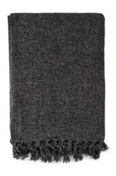 "Camilla Collection Chenille Throw in Charcoal (60"" x 80"")"