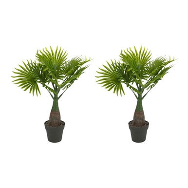 Artificial Faux Palm Tree -1-2 Pack Multi Fan Leaf 2