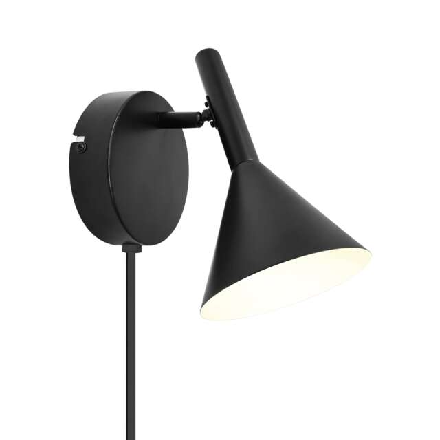Nordlux Kelvis Indoor Wall light Black Metal Sensor GU10 Adjustable Head - Plug In or Mains Powered , IP20