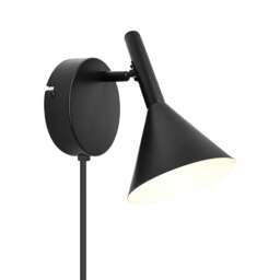 Nordlux Kelvis Indoor Wall light Black Metal Sensor GU10 Adjustable Head - Plug In or Mains Powered , IP20