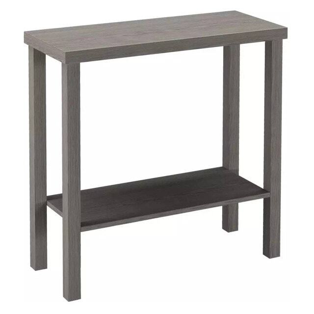 URBNLIVING 2 Tier Wooden Console Table Narrow Hallway Storage Unit Multi Cedar Grey 1