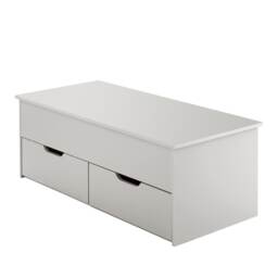 Wooden Coffee Table With Lift Up Top and 2 Large Storage Drawers Bruges White