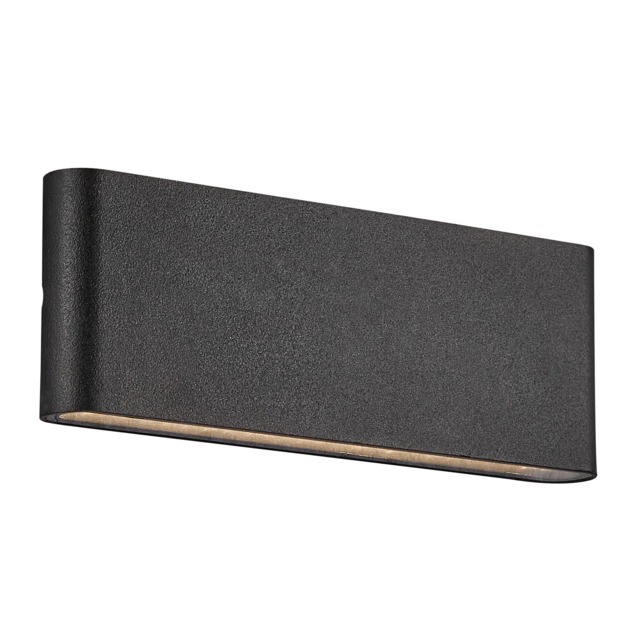 Nordlux Kinver Outdoor Wall Light Black Aluminium Sensor Intergrated LED Weatherproof - Mains Powered, IP54