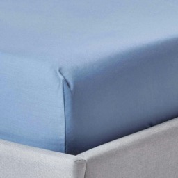 Homescapes Air Force Blue Deep Fitted Sheet Egyptian Cotton 1000 TC, Super King Blue Super King