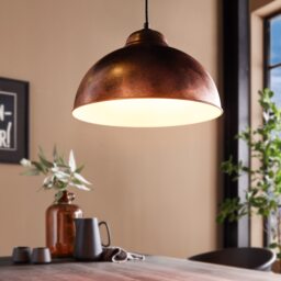 EGLO Truro 2 Antique Copper Steel Industrial Pendant Light