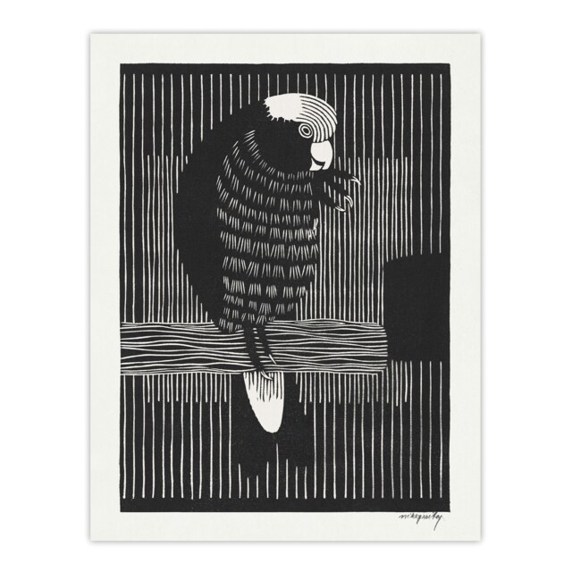 "Stylised Galah Cockatoo Bird De Mesquita Huge Wall Art Poster Print 24X32"""