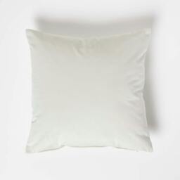 Homescapes Cream Velvet Cushion - 45 x 45 cm Cream 45 x 45 cm 1