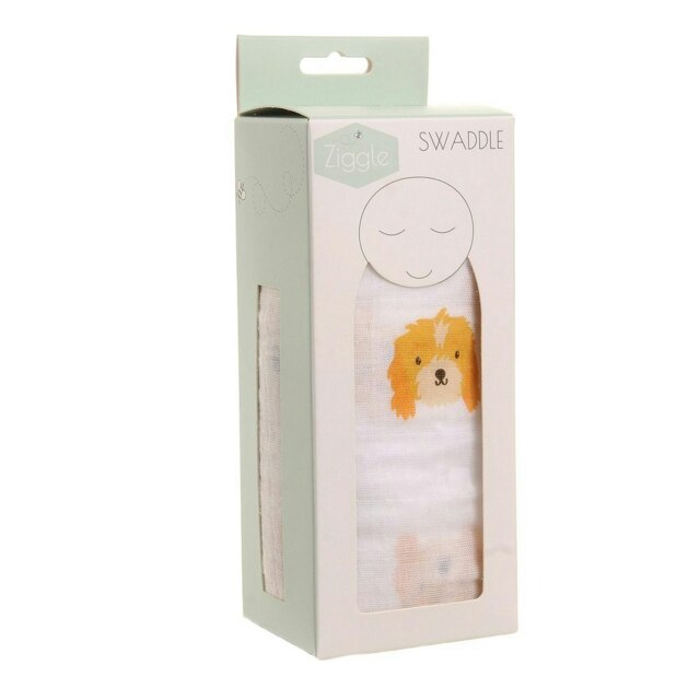 Ziggle Baby Cotton Muslin Swaddle Wrap - Cockapoo Dog