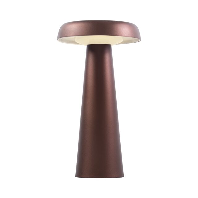 Nordlux Arcello Outdoor Table Battery Light Brass Metal Intergrated LED 3-Level Dimming, IP54