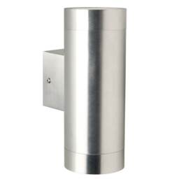 Nordlux Tin Outdoor Wall Light Silver Aluminium Solar GU10 Sensor Weatherproof - Mains Powered, IP54