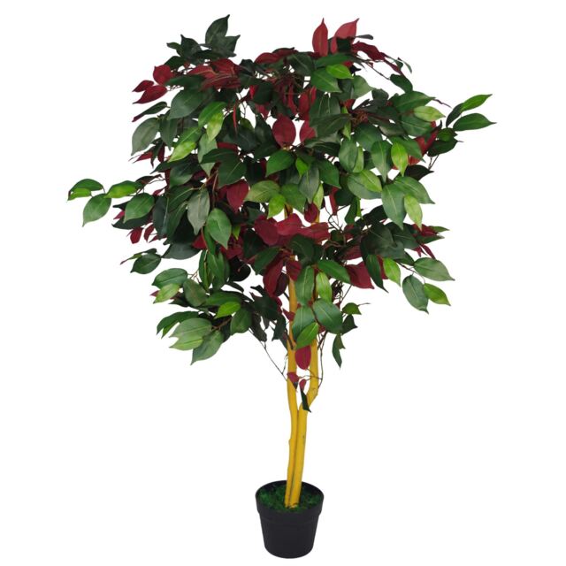 120cm (4ft) Artificial Capensia Tree Ficus Plant - Extra Large Red 4ft