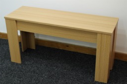 KOSY KOALA Wooden Light Wood Effect Bench with Melamine Finish Durable Seating Bench 90cm x 30cm x 47cm for Dining or Kitchen