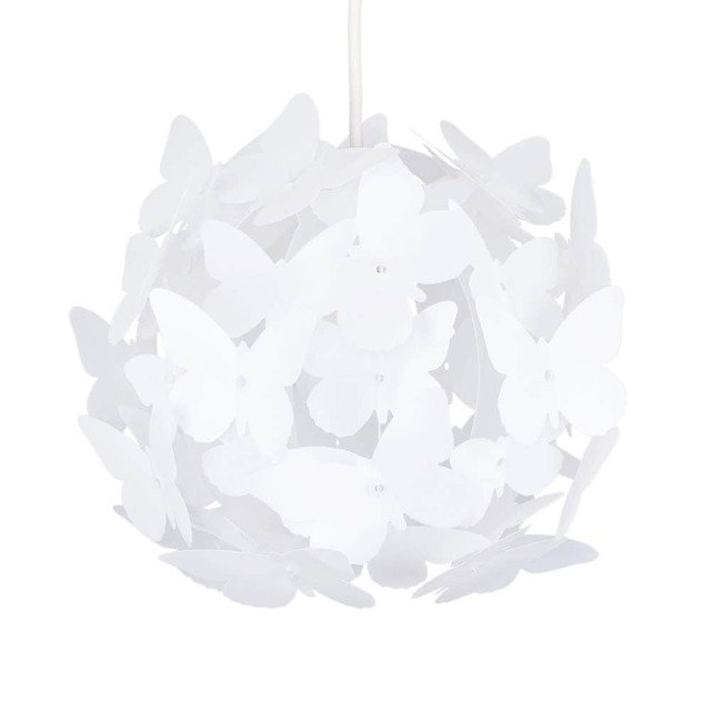 ValueLights Butterfly White Globe Design Ceiling Pendant Shade White