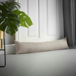 Velvet Chenille Draught Excluder - 90cm x 15cm x 15cm - Taupe