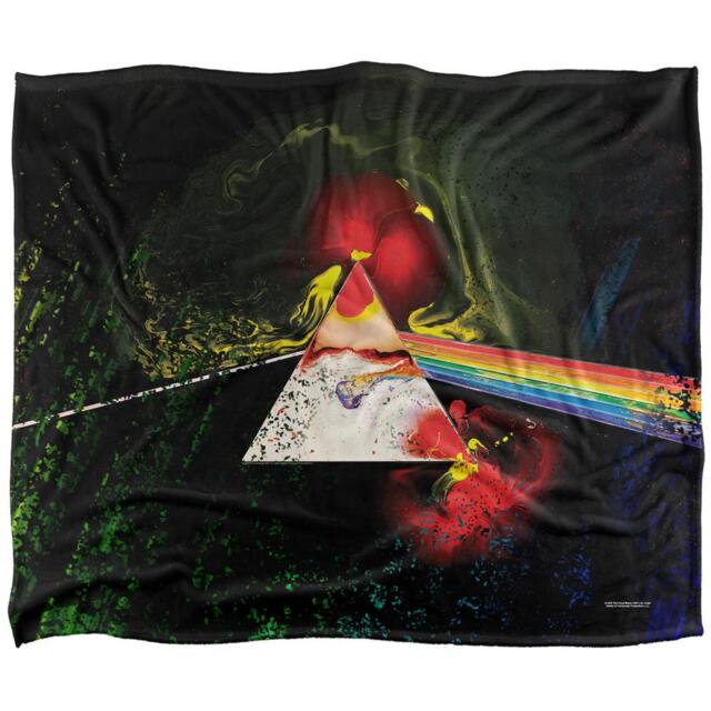 Pink Floyd Dark Side Of The Moon Silky Supersoft Blanket Black Black/Multicoloured One Size 1