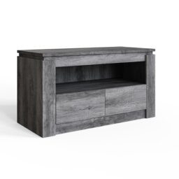 Canyon 2 Drawer TV Unit Grey Charcoal Grey