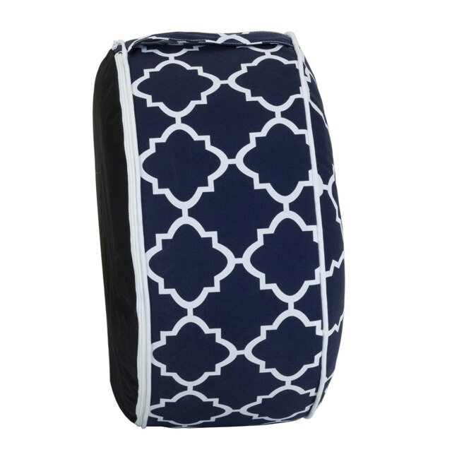 Charles Bentley Indoor/Outdoor Inflatable Foot Stool Pouffe Bean Bag - Navy