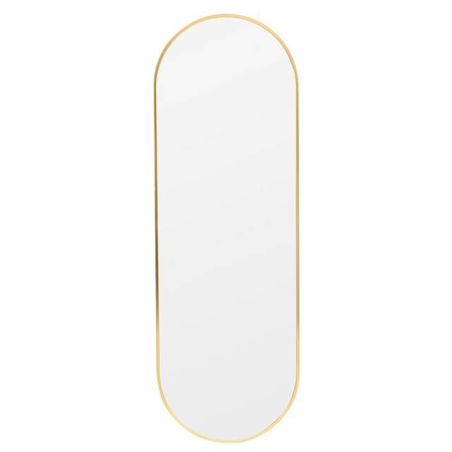 Living and Home Oval Metal Full-Length Wall Mirror - Gold - 160cm