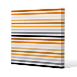 striped pattern, orange black gray beige and brown (Canvas Print) / 77 x 77 x 4cm Multi