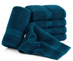 Nod Off 500GSM Egyptian Ring Spun Cotton Bath Sheet 80x140cm Blue Lagoon Pack of 2