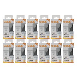UniBulb LED MR16 GU5.3 345lm 3.4W (Replaces 35W) 4000K (Cool White) Spot Downlight Ceiling Light Bulb - Pack of 12