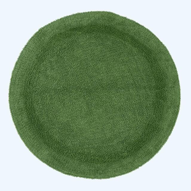 Homescapes Luxury Reversible Round Bath Mat - Fern Green Fern Green