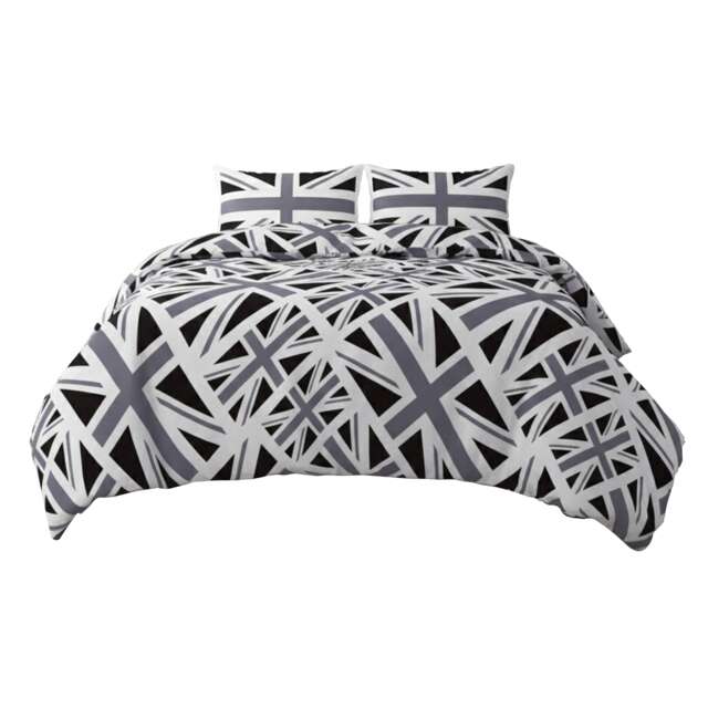 Union Jack Duvet Cover Set Trendy British Flag Bedding Bedroom Decor Blue Single