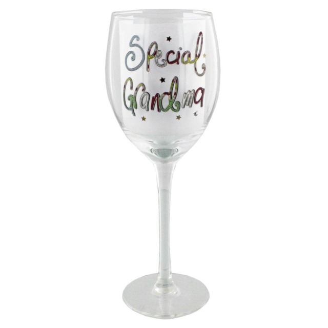 Tracey Russell Short & Sweet Wine Glass Special Grandma - In a Gift Box