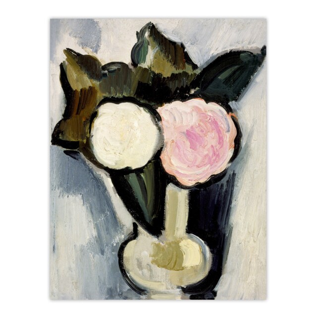 Pink and White Flowers in a Vase Hartley Wall Art Poster Print