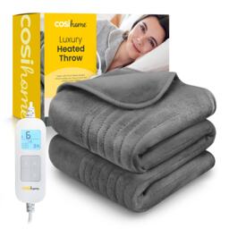 Cosi Home Heated Blanket - Grey