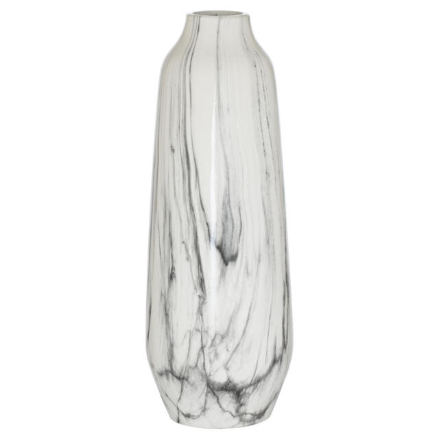 Hill Interiors Olpe Marble Vase White White/Grey 20cm x 20cm x 20cm 1