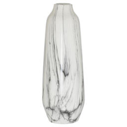 Hill Interiors Olpe Marble Vase White White/Grey 20cm x 20cm x 20cm 1