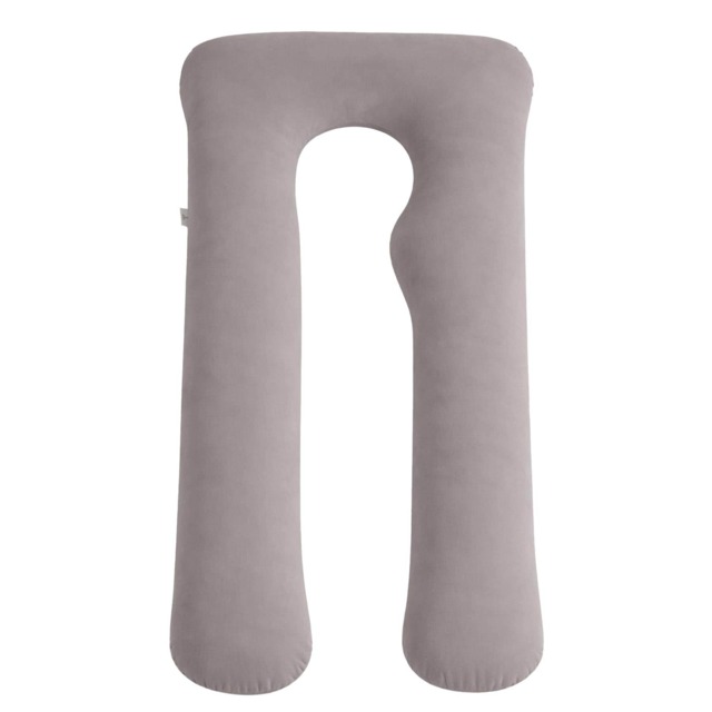 Nicola Spring Pregnancy Pillow with Storage Bag - 52 inch Grey Grey One Size