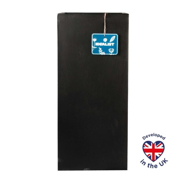 Tall Square Black Light Concrete Garden Planter H50 L21 W21 cm, 22 ltrs Cap.