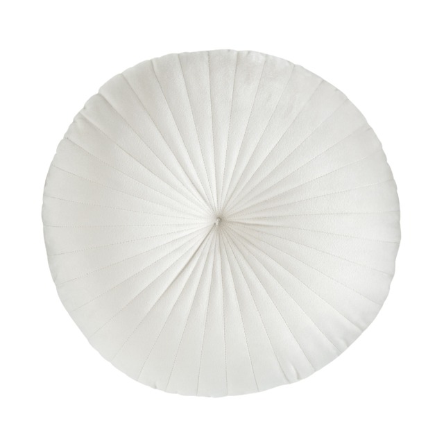 Catherine Lansfield Round Cushion Soft Touch Cushion Cream Natural 40x40cm