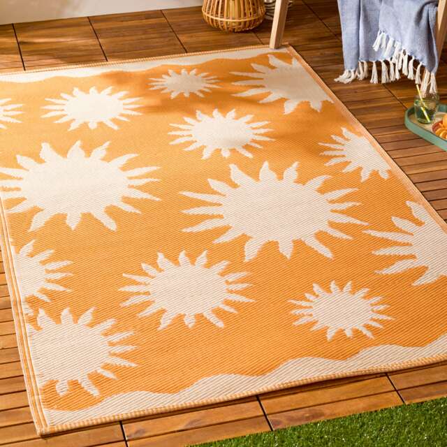 Furn Summer Solstice Indoor/Outdoor Rug Yellow Yellow