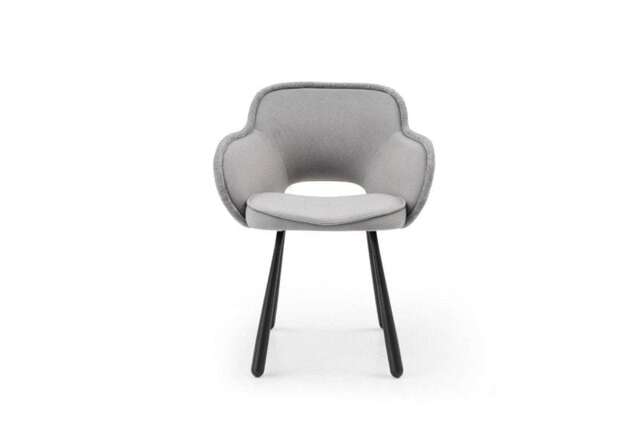 Claudia Art Deco Dining Chairs (Pack of 2) - L52 x W44 x H84.5 cm - Grey Grey