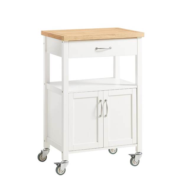 SoBuy FKW22-WN, Kitchen Trolley Cart Storage Trolley Serving Trolley