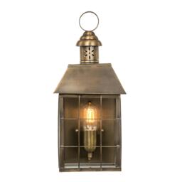 Hyde Park 1 Light Outdoor Wall Lantern Light Solid Brass IP44, E27