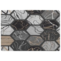 Hexagon Marble Rug Multi
