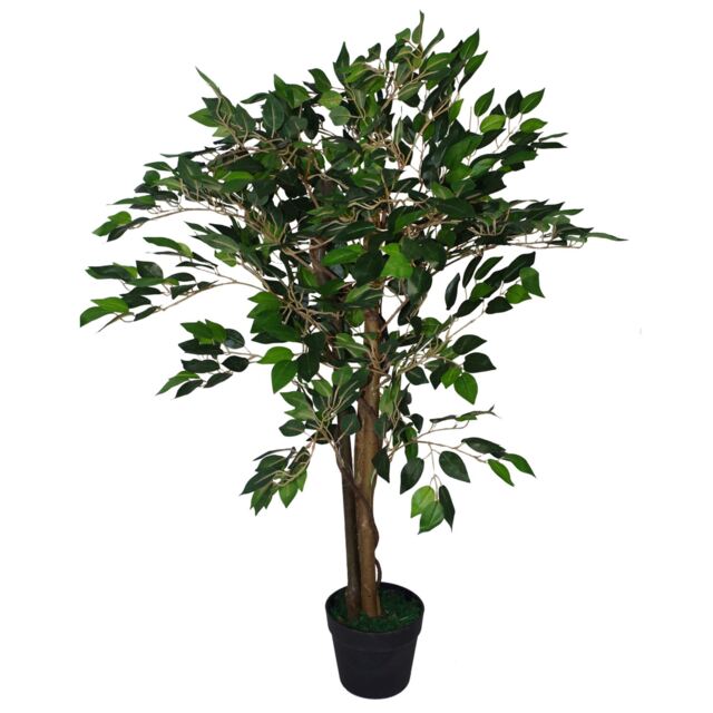 90cm Artificial Ficus 90cm Plant Green - Large Green 3ft