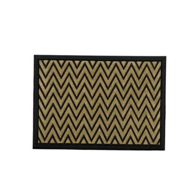 1 x Zig Zag Super Absorbent 40x60cm Long Lasting Scraper Non-Slip Door Mats For Mud & Dirt