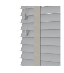 60cm Dove Grey Faux Wood Venetian Blinds with Tapes (120cm Drop) Grey Grey Grey