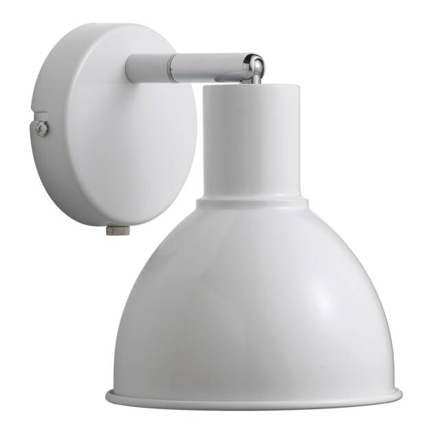 Nordlux Pop Indoor Wall Light White Metal Sensor E27 White Inner - Plug In or Mains Powered , IP20